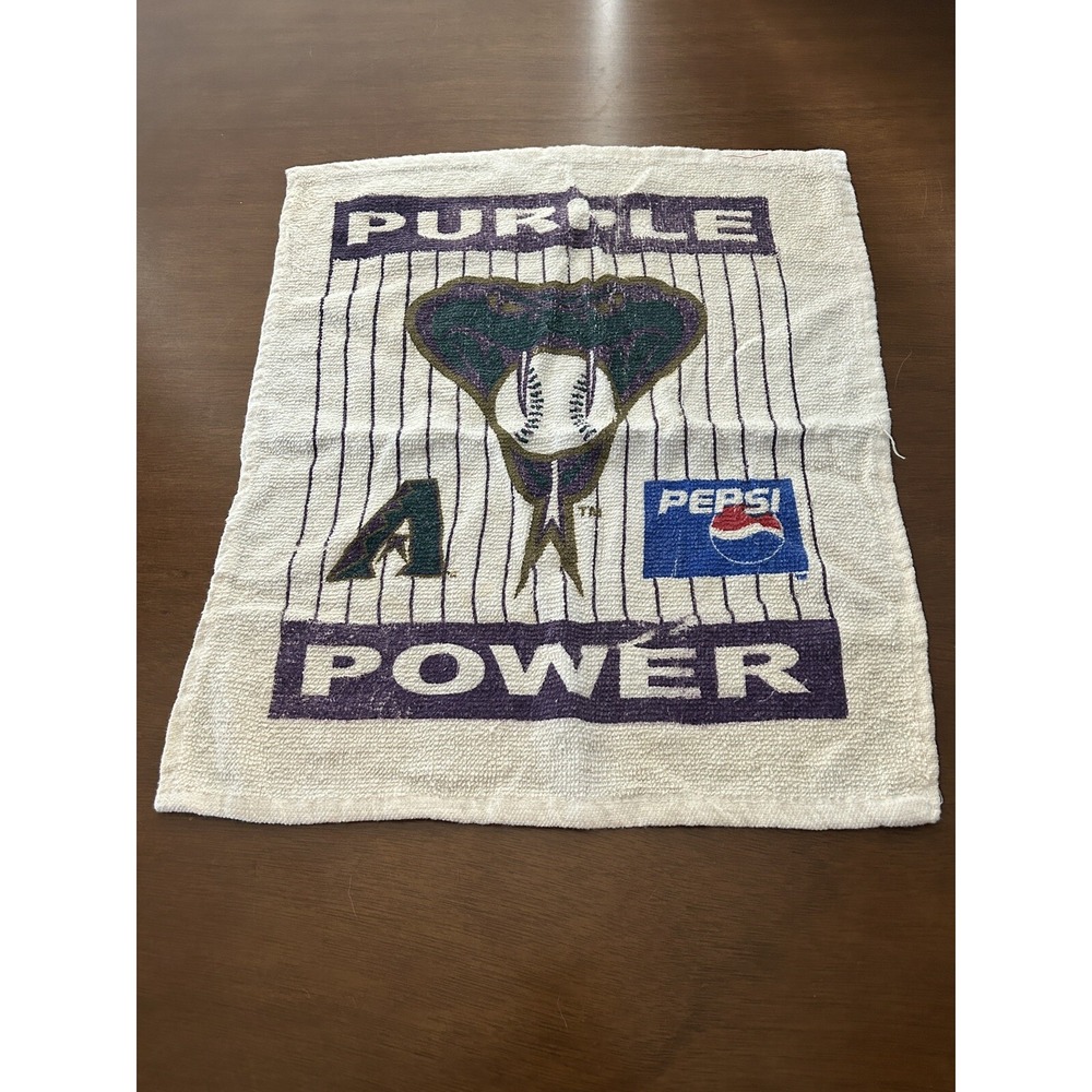 Vintage Arizona Diamondbacks Purple Power Retro MLB Baseball Rally Towel